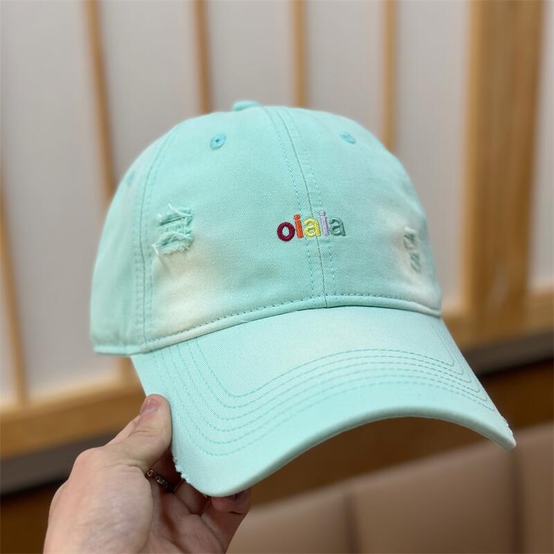 Spring And Summer Color Letter Embroidery Baseball Cap Female Face Small Cap Male Tide High Quality