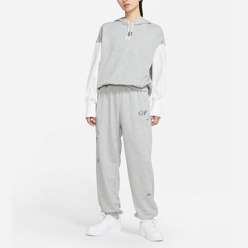 Nike Женская повседневная спортивная вязаная толстовка с нашивкой