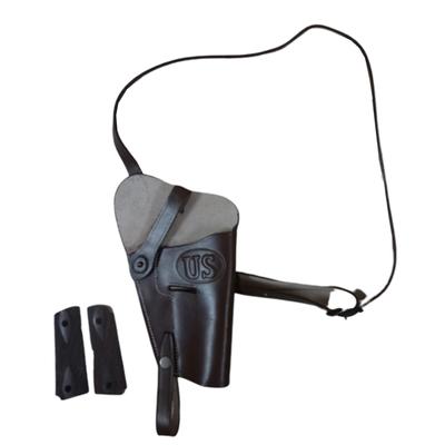 U.S. WWII M3 Brown Leather Shoulder Holster w/Grips Brown Repro D7-NTYY-ICJ5