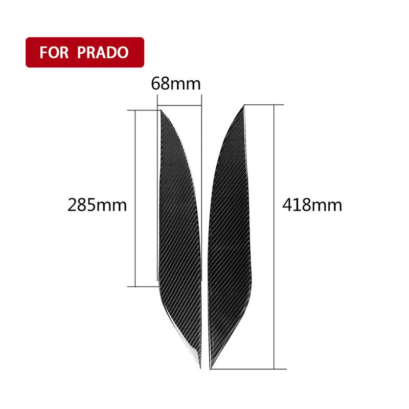 Для Toyota Land Cruiser Prado FJ150 FJ 150 2014-2017 Наклейка из углеродного волокна Передняя фара Ламповая накладка Аксессуары для отделки