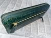 GUODI Длинный кошелек на круговой молнии, Натуральная кожа крокодила, Матовая отделка, TK-RP10LW6 (Кипрский зеленый)