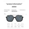 2PCS Vintage Square Sunglasses for Women Men Double Bridges Eyewear Female Chic Polygon Sun Glasses Shades
