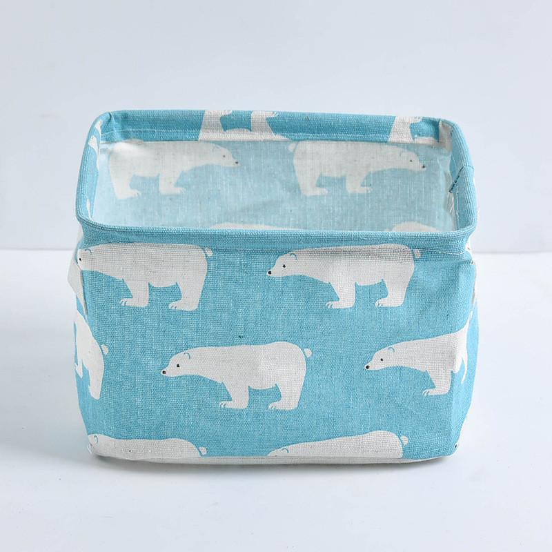 Cotton Linen Foldable Storage Basket With Waterresistant Fabric For Home Office And Closet Organization
