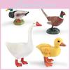 Farm Animal Pvc Decor Set With Realistic Duck Goose And Chicken Models For Kids Educational Play