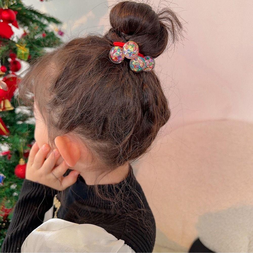 Tie Princess Rubber Band Tie Sequins Princess Hair Rope Cute Floral Hair Bands  for Children