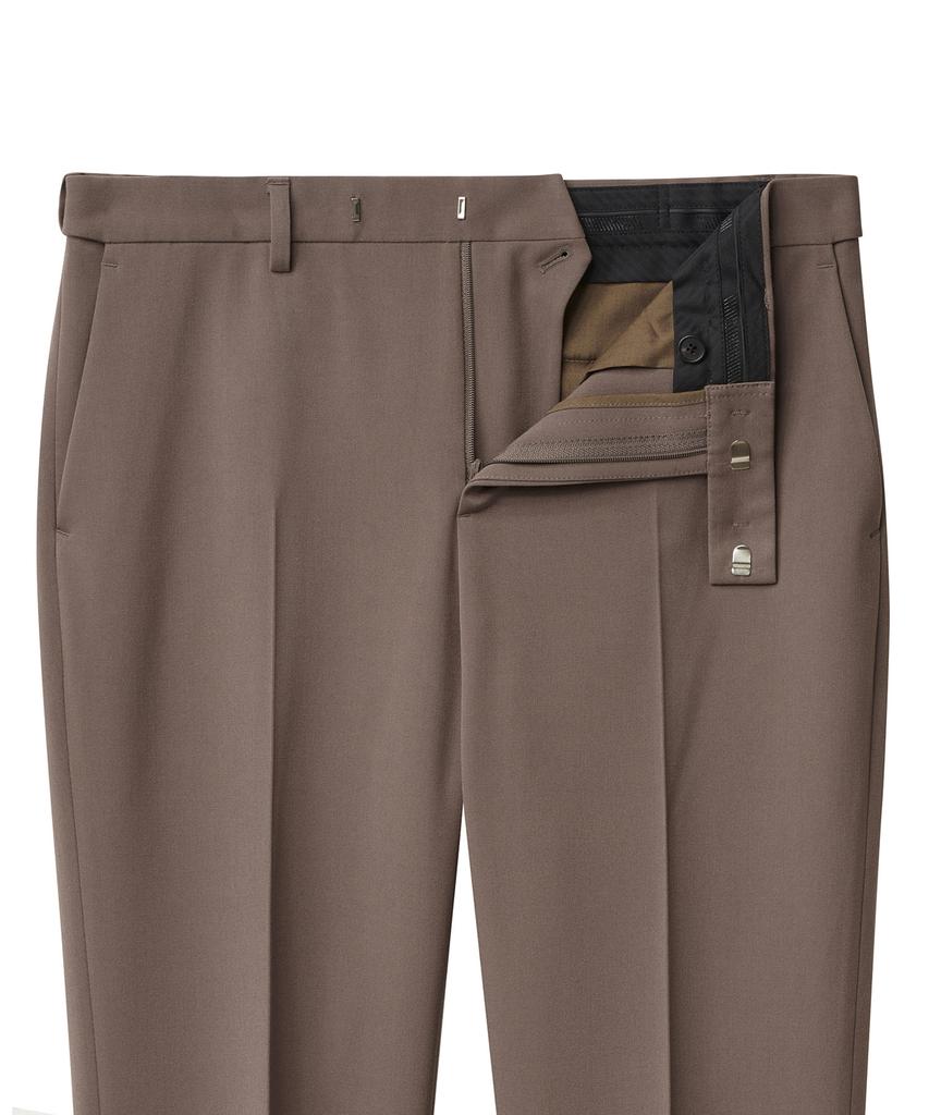 MUSINSA STANDARD Semi-Wide Slit Hidden Banding Slacks [Light Brown]