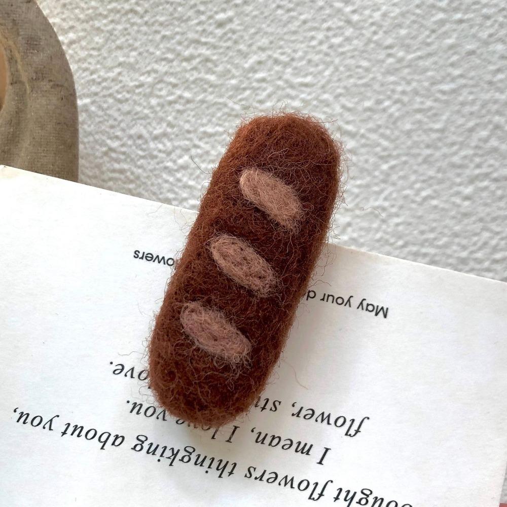 Wool Felt French Bread Hair Clip Pretzel Pineapple Bun Brooch Funny Raisin Toast Pin Students