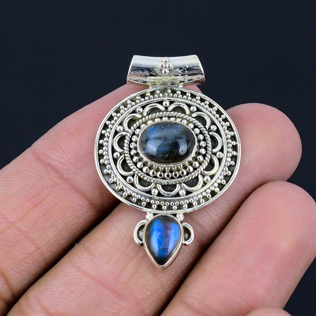 Подвеска из натурального лабрадорита, серебро 925 пробы, подвеска ручной работы из окисленной слезы, подарок на день святого Валентина для близких