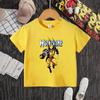 Police Wolverine Logan Cartoon Animation Fashion 2026 Summer Children's T-shirt  Cotton Cartoon Sports Top