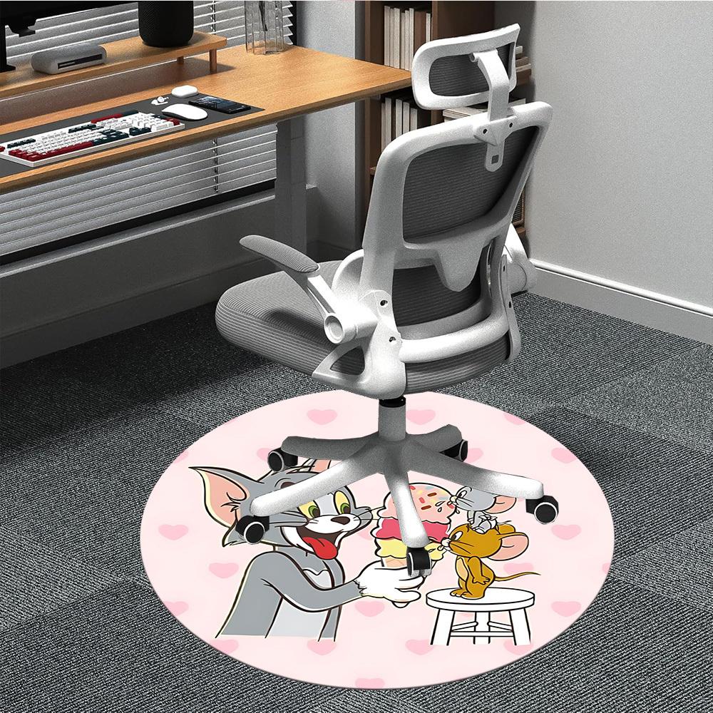 1 шт. Круглый ковер Tom & Jerry для офиса, спальни, гостиной, декор для дома, декор комнаты, Offic a1016160