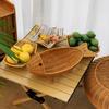 Fish Shape Hand Woven Fruit Basket Plastic Woven Storage Basket Drain Basket  Kitchen Storage