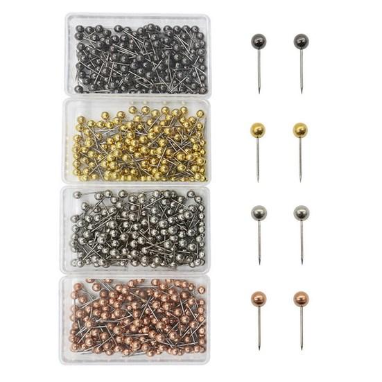 480/500 шт. канцелярская кнопка с прозрачной пластиковой коробкой, цвет металлик, круглая шаровая головка, пробковая доска для объявлений, доска, настенная карта, фиксация фотографий, канцелярская кнопка, офис