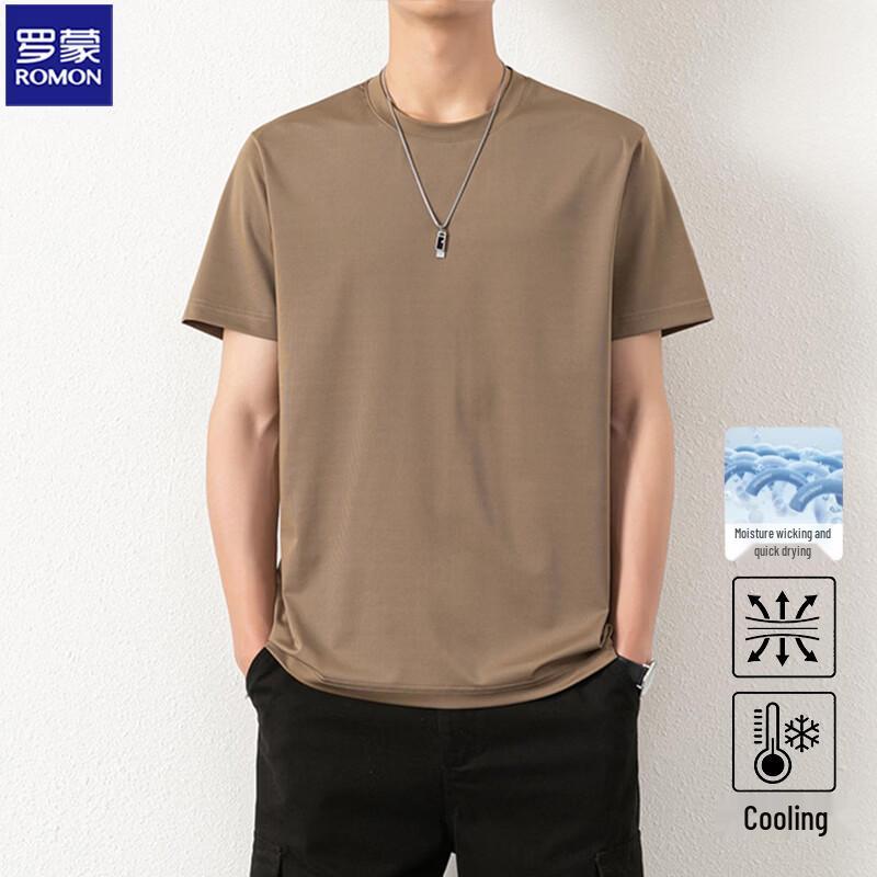 ROMON Men's Ice Silk Short Sleeve T-Shirt