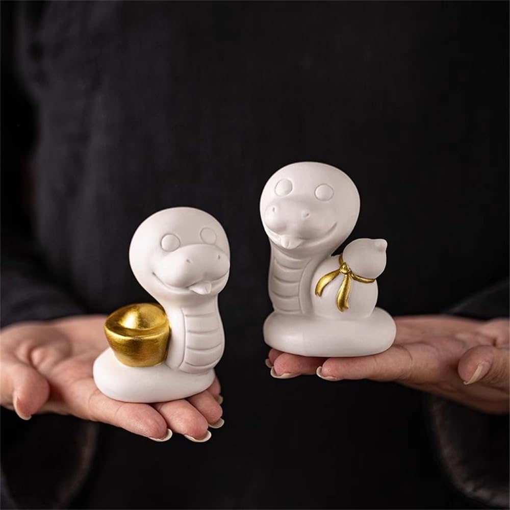 Zodiac Snake Ornament Snake White Snake Entrance Lucky Charm Snake Snake Ornament Bringing Good Luck Increased Luck Feng Shui Goods Luck Luck Inviting