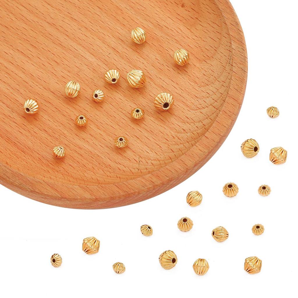 10Pcs Copper Plated Beads DIY Jewelry Making Supplies Components Accessories
