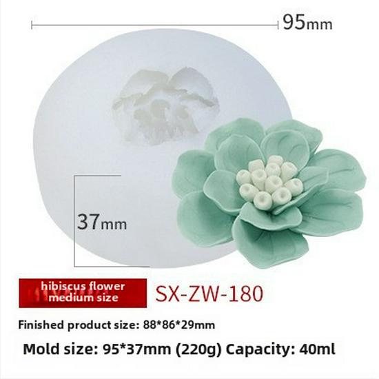 Sanxin Peony Silicone Mold for Epoxy, Candle, Cake, Soap, and Aromatherapy Decor.