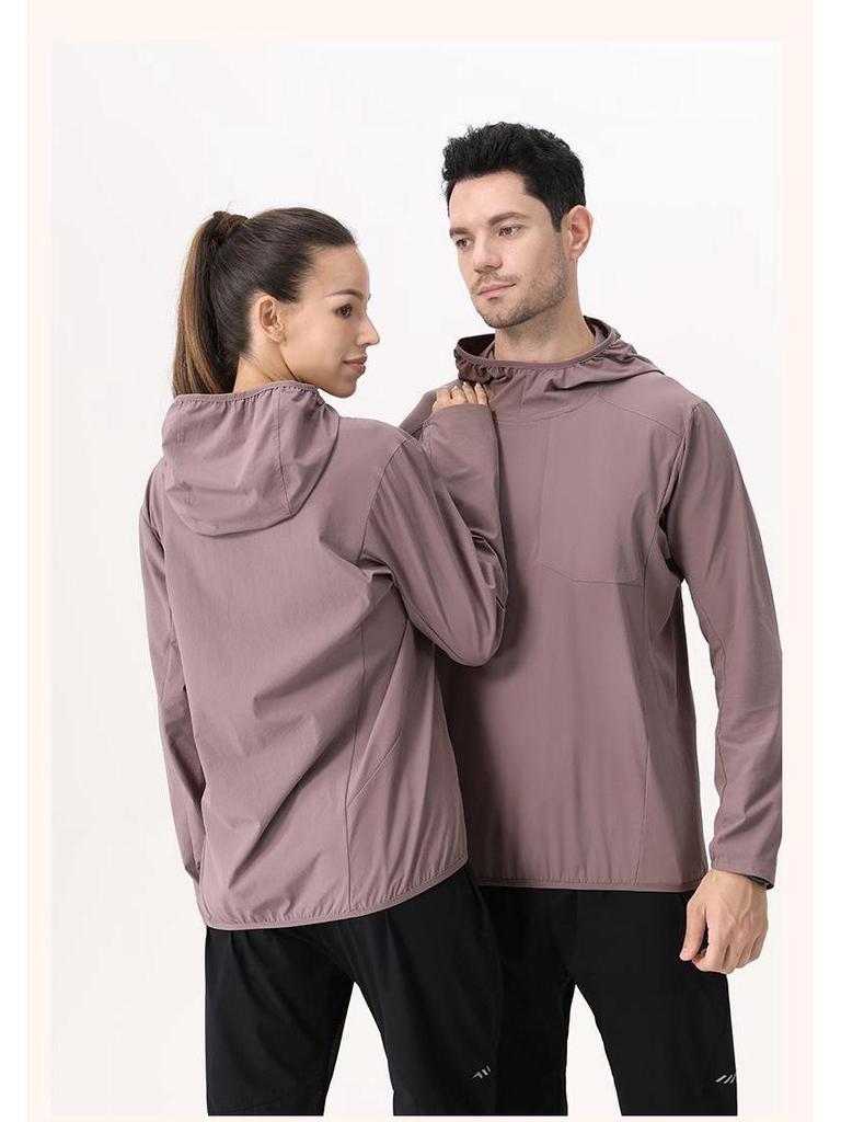 Ветрозащитная куртка для бега с капюшоном - Унисекс, водоотталкивающая, теплая, осенний спортивный пуловер для альпинизма