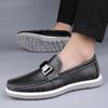 Fashion Classic Men's Casual Loafers Slip On Driving Shoes Moccasins Fashion Male Comfortable Genuine Leather Men Lazy Dress Shoes