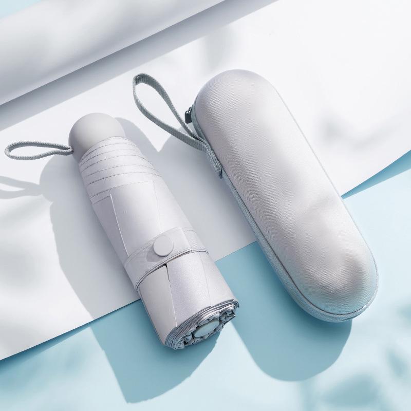 Скидка 50%: Компактный черный зонт с защитой от УФ-излучения для солнца и дождя