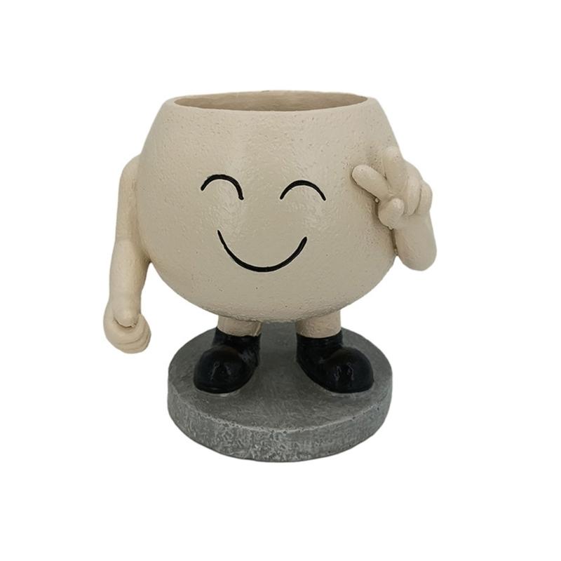 Кашпо для лица Уникальные цветочные горшки Декор для растений Горшки Контейнер для цветов