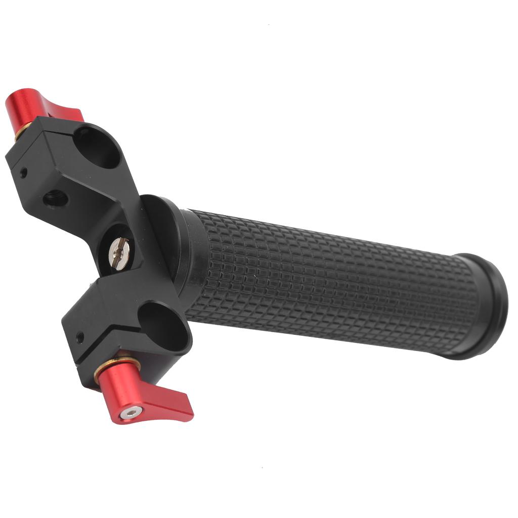 15mm Aluminium Alloy Single Shoulder Rail Connector DSLR Camera Dual Hole Basic Handle Clamp