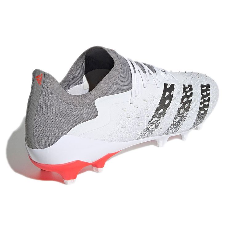 Adidas Predator Round Toe Lace-Up AG (Rubber Short Studs) Non-Slip Durable Soccer Shoes Men Soccer Shoes White Gray GZ2806