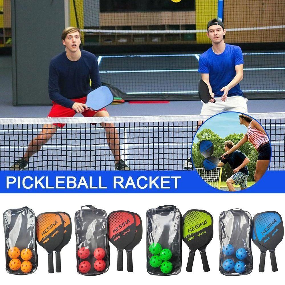 Non-slip Pickle Paddles Rackets Set Poplar Pickleball Paddles Men Women