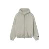 Fear of God Essentials Флисовая толстовка на молнии с тиснением, посадка 90-х, теплая, цвет вересково-серый, мужская одежда, серый 192DT256241F