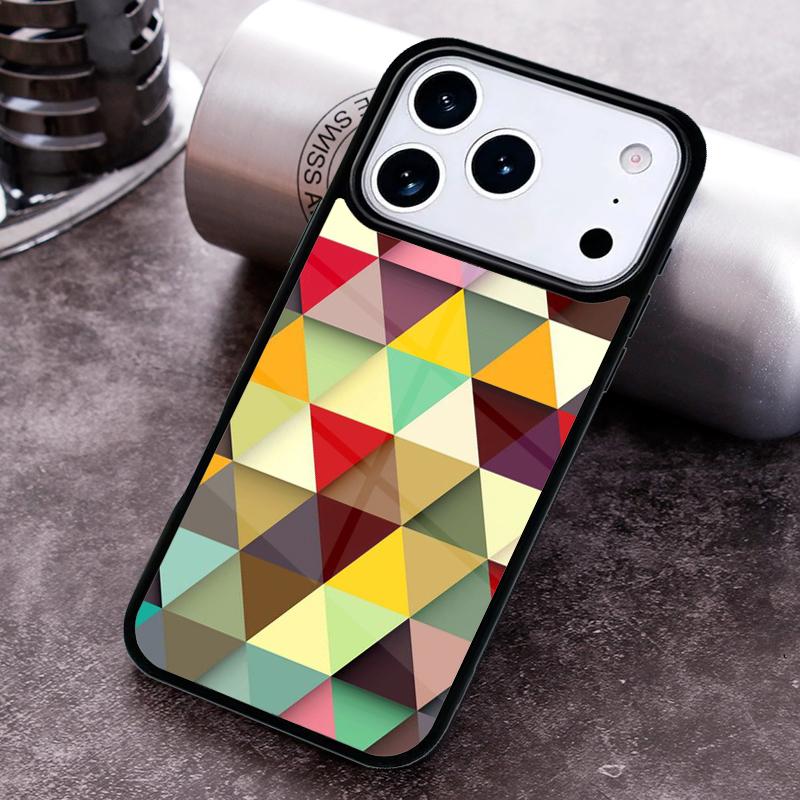 Геометрический полосатый треугольный чехол для телефона iPhone 17 16 15 Pro Max Air 14 13 12 11 Plus Ударопрочный чехол