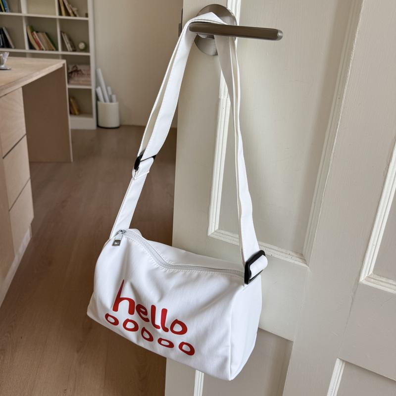 Boston Stylish Crossbody Backpack for Casual Commuting, Featuring Fashionable Letter Design on The Shoulder Strap and On The Back.