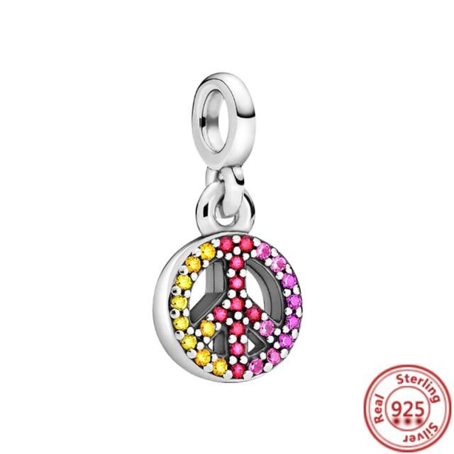 Серьги-браслет Charm Me, ювелирные изделия своими руками, серебро 925 пробы, моя любовь, морская звезда, фламинго, ласточка, мир, мини-подвеска из бисера