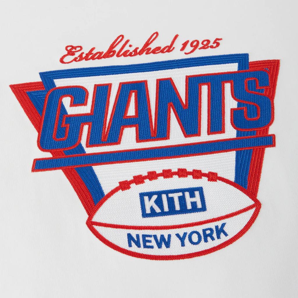 Kith Для НФЛ: Белые топы унисекс Giants 1925 Nelson с круглым вырезом KHM031626-101