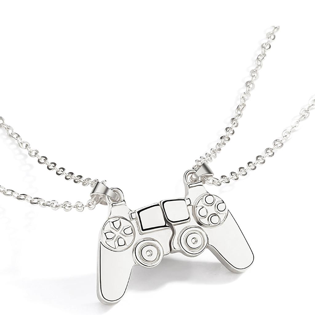 Магнитное ожерелье для пар, ожерелье из металлического сплава с подвеской в ​​виде геймпада, игровая консоль