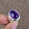 Sage Amethyst Genstone Handmade 925 Sterling Silver Jewelry Ring Size 6 KKG-492