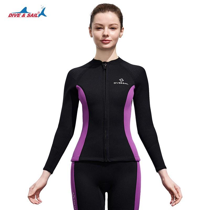 3mm Neoprene Wetsuit Top Scuba Diving Snorkeling Freediving Surfing Sailing Summer Winter Use Unisex