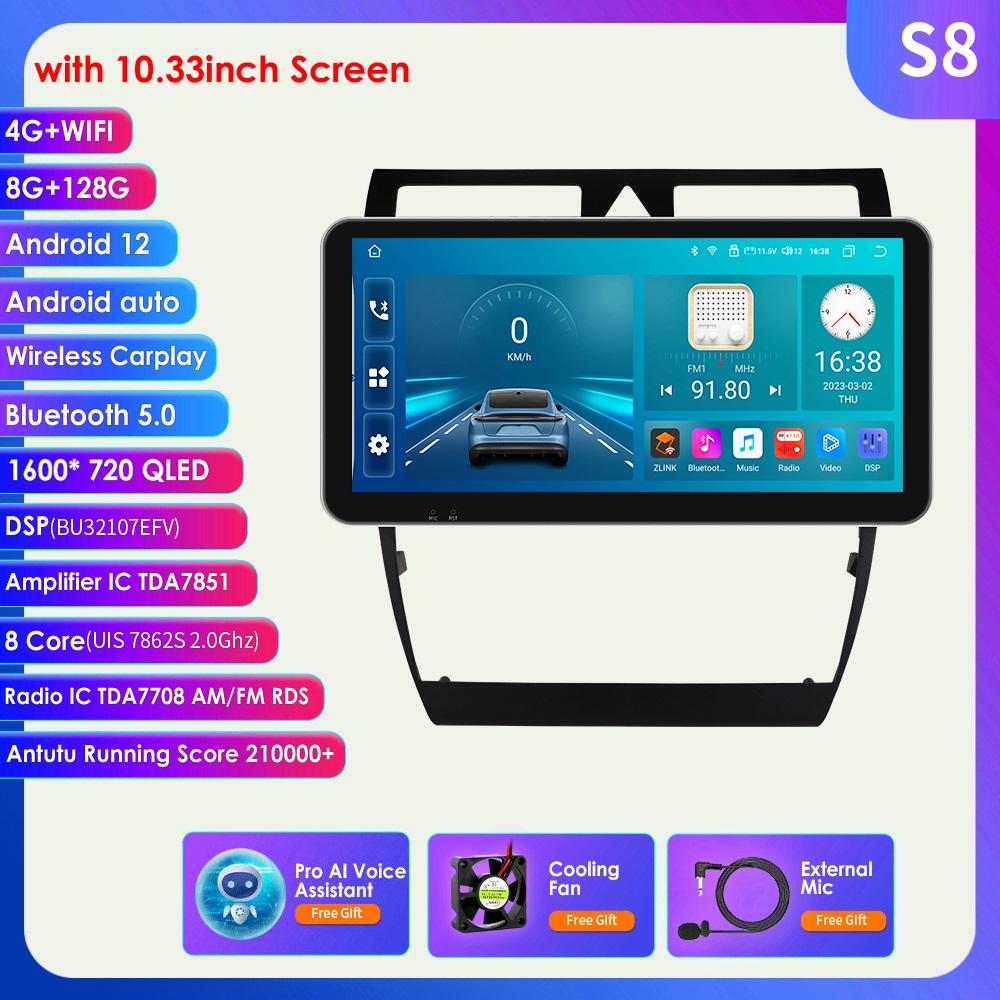 8G + 128G DSP IPS Carplay 2 Din Android-радио для A6 C5 1997-2004 S6 RS6 AI Voice 4G-LTE Автомобильный мультимедиа GPS 2din Интеллектуальный экран RDS Авторадио