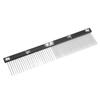 Pet Comb for Dogs and Stainless Double Comb for Grooming and Shedding Double-toothed Cats, Anti-Static, Steel, Multi-Function, Non-Slip, (Black)