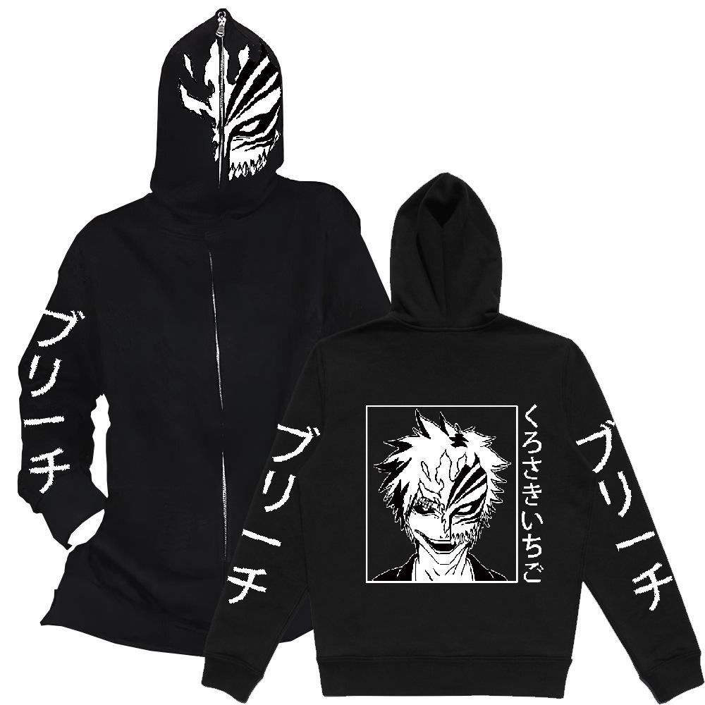 Harajuku y2k sweater long-sleeved oversized American street hip-hop clothing loose men's and women's cardigan sweater 4tune jacket