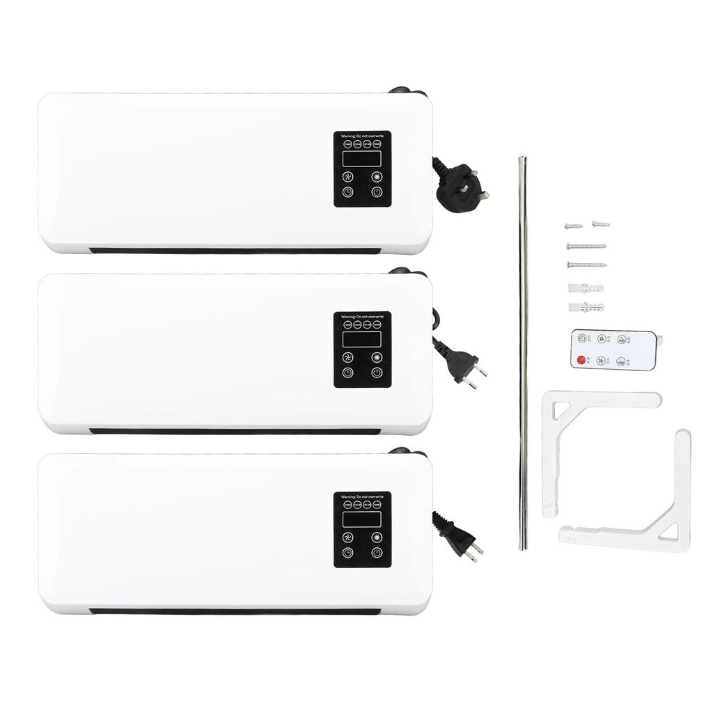 Электрический настенный обогреватель для сушки полотенец, настенный обогреватель, водонепроницаемый, быстрый нагрев 1500 Вт с дистанционным управлением для спальни