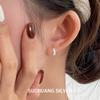 Квадратные серьги-гвоздики Su Chuang из стерлингового серебра S925 - Гладкие, в холодном стиле, Высококачественный корейский дизайн для женщин