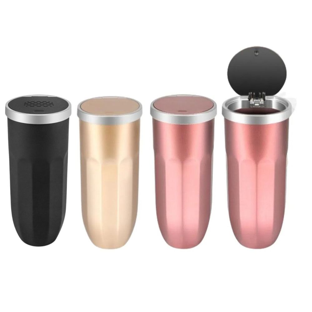 Pressing Type Car Trash Bin Can with Lid Car Interior Rubbish Bag Auto Garbage Container  for Auto