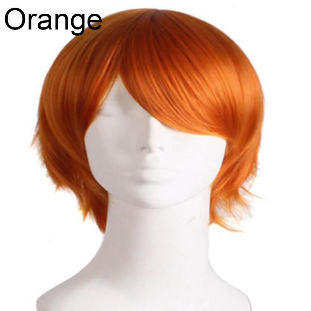Орион Мужчины Женщины Многоцветный Короткий Прямой Парик Полный Парик Для Аниме Партии Косплей