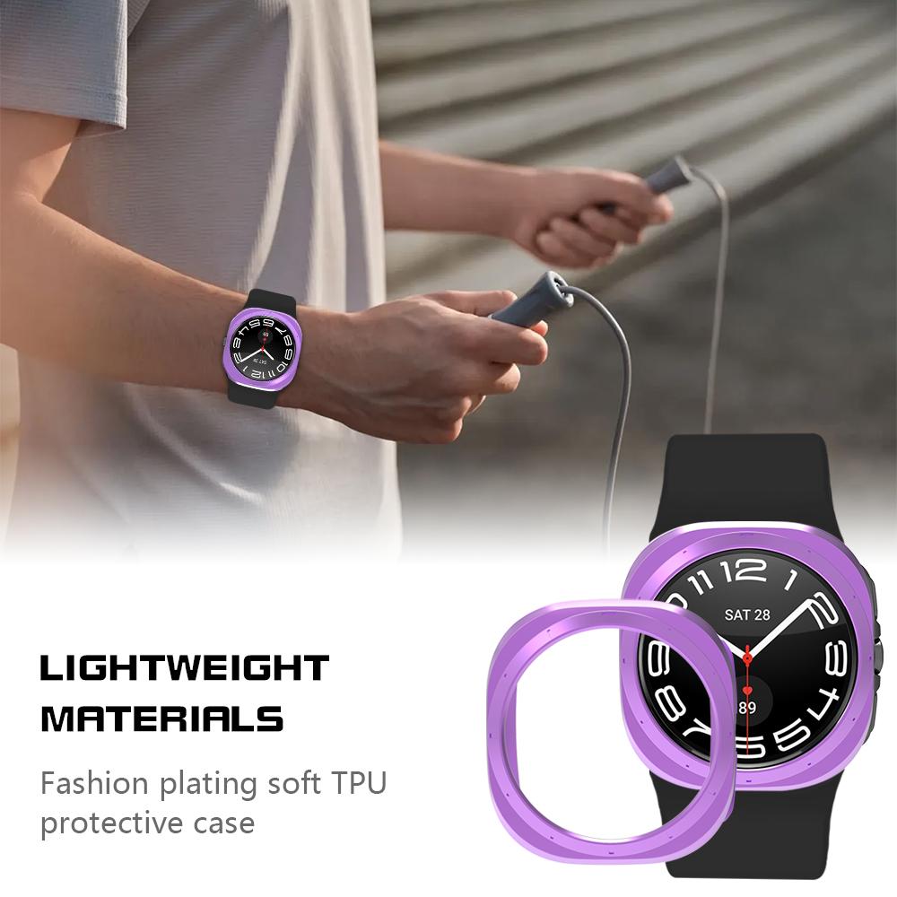 Полное покрытие из стекла+чехла для Samsung Galaxy Watch 7 40мм 44мм ТПУ Противоударный и водонепроницаемый Защитный чехол Watch 7 Pro 47мм