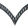 Stylish Black V-Shaped Horse Bridle Snap browband Made from Durable Leather.