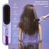 Hair Straightener Brush 4 Temperatures Fast Heating USB Rechargeable Cordless Negative Ions Hot Brush Electric Fluffy Curly Hair Styling Detangling