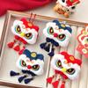 Chinese Style Chinese New Year Plush Keychain Tassel Lion Dance Brooch  Bag Accessories