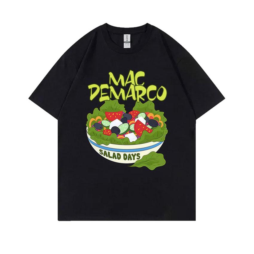 Mac Demarco Salad Days Графические футболки Унисекс Женские Повседневные Хлопок Винтажные Футболки с коротким рукавом Унисекс Мода Искусство Эстетичные Футболки