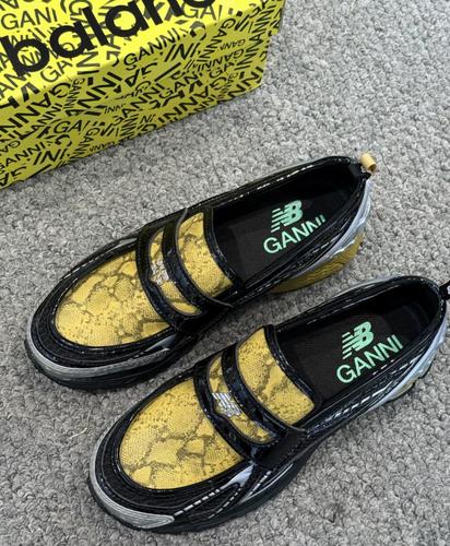 Ganni x New Balance 1906L Лофер Черный Осенний Лист Змеиная Кожа U1906LGA