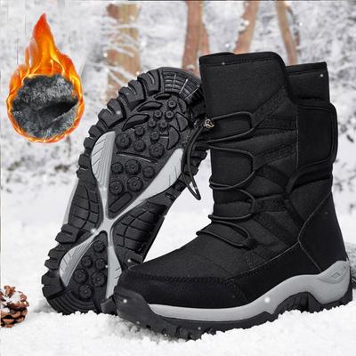 Зимние женские зимние ботинки размера 36–42, хлопковая обувь, утепленная теплая обувь, непромокаемые хлопковые ботинки, белая походная обувь