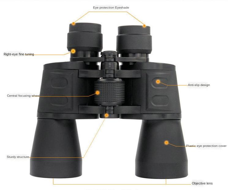 Бинокль Профессиональный HD телескоп Мощный широкоугольный бинокулярный телескоп дальнего действия для кемпинга, охоты, концерта